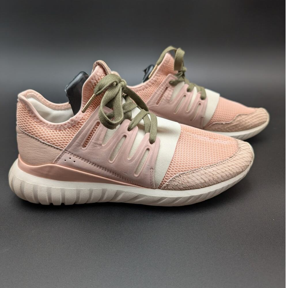 Adidas Tubular Shoes Womens 8 M Blush Pink Athletic Sneakers BA7379 Running - Picture 3 of 12